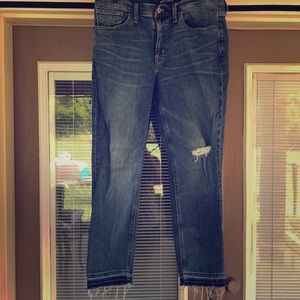 J.Crew raw edge cropped jeans